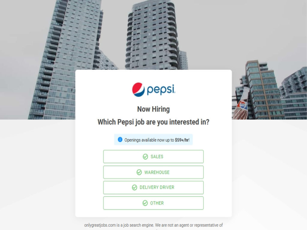 Get your job at Pepsi now!