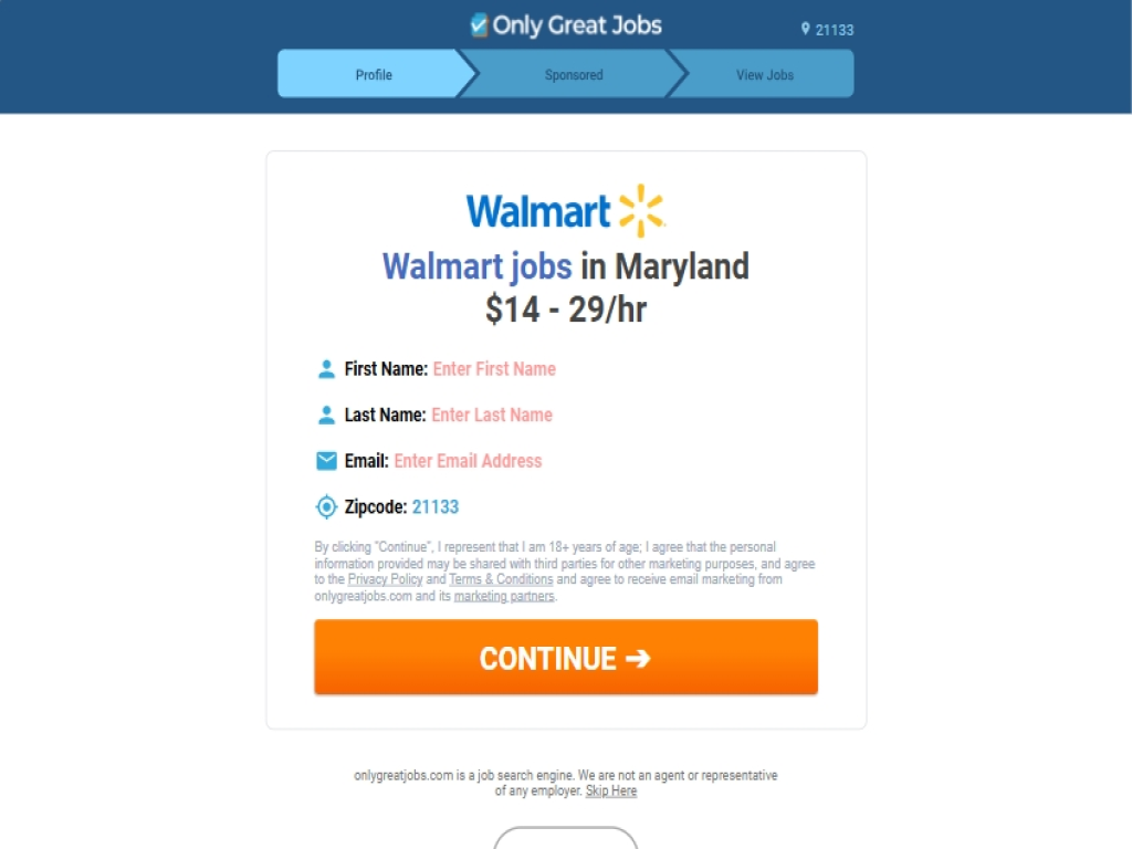 Get your job at Walmart now!