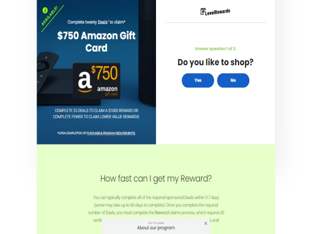 Get $750 giftcard to spend on Amazon