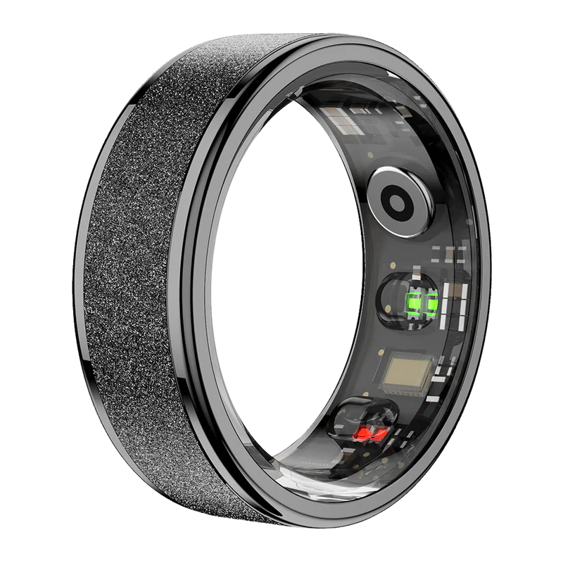 Colmi R10 Smart Ring Heart Rate Blood Oxygen Monitoring Waterproof Design With Charging Case Black Right