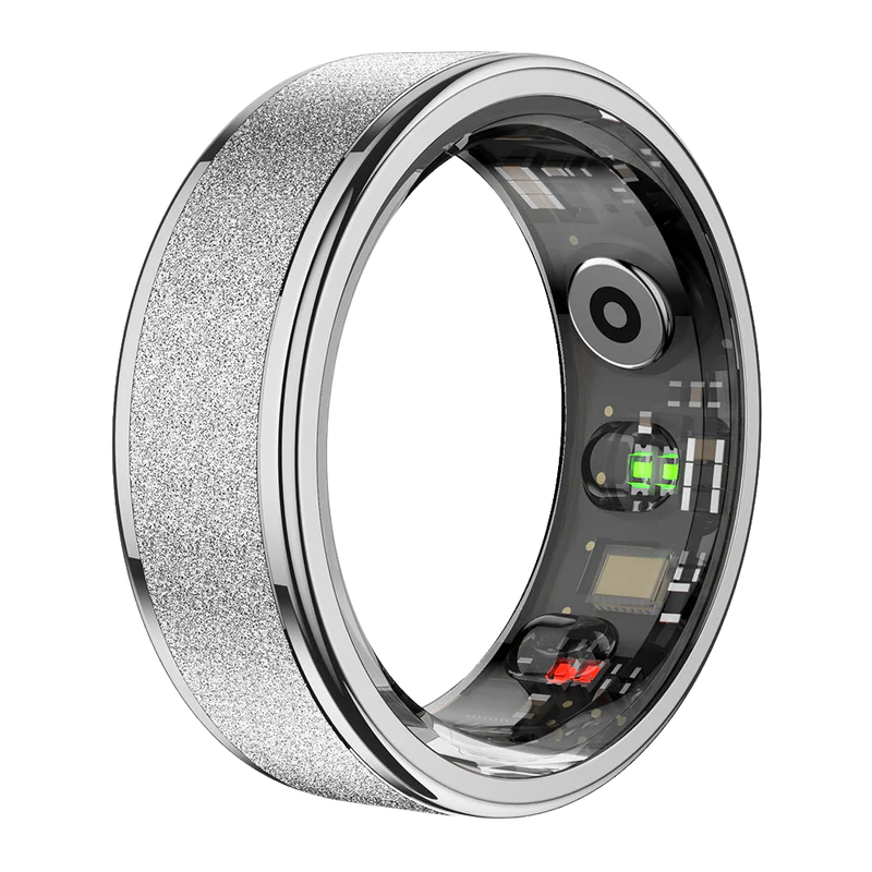 Colmi R10 Smart Ring Heart Rate Blood Oxygen Monitoring Waterproof Design With Charging Case Silver Right