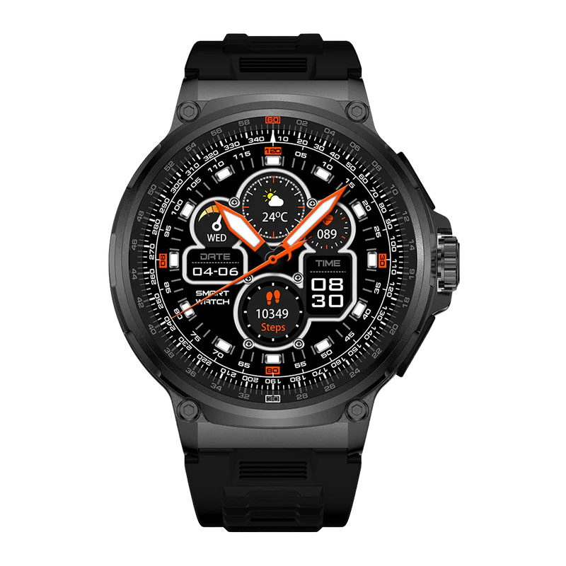 Colmi V69 Smart Watch 1.85 Inch Large Display Health Monitoring Waterproof Stylish Black Front