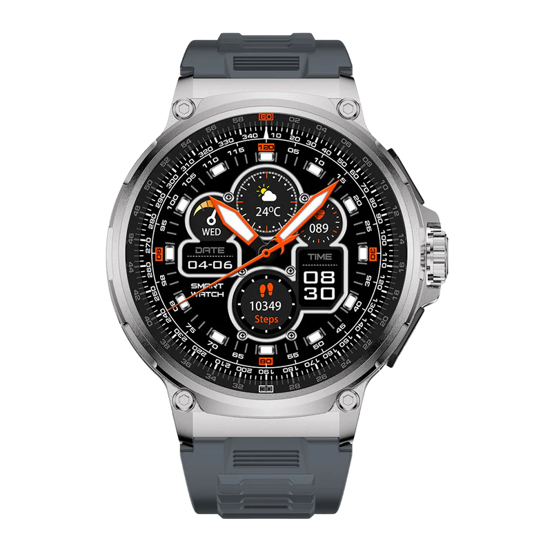 Colmi V69 Smart Watch 1.85 Inch Large Display Health Monitoring Waterproof Stylish Silver Front